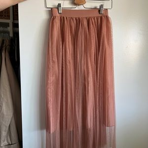 Zara Pink Mesh Skirt